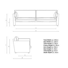 Cocobella 3.5 Seater Sofa in Beatrice Midnight