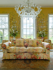 Salthrop Large Sofa with Scatter Cushions in Stripe Berrington by Colefax and Fowler - Available Now