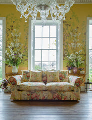 Salthrop Large Sofa with Scatter Cushions in Stripe Berrington by Colefax and Fowler - Available Now