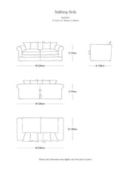 Salthrop Large Sofa with Scatter Cushions in Stripe Berrington by Colefax and Fowler - Available Now