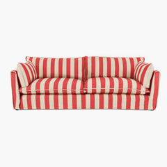 Cocobella 3.5 Seater Sofa in Petunia Red Stripe