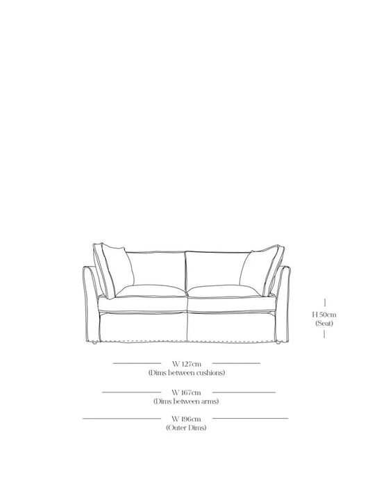 Coco 2.5 seater sofa with box-edge cushions - Made to Order - Prices from