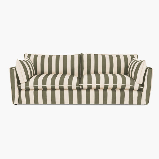 Cocobella 3 Seater Sofa in Spring Green Stripe