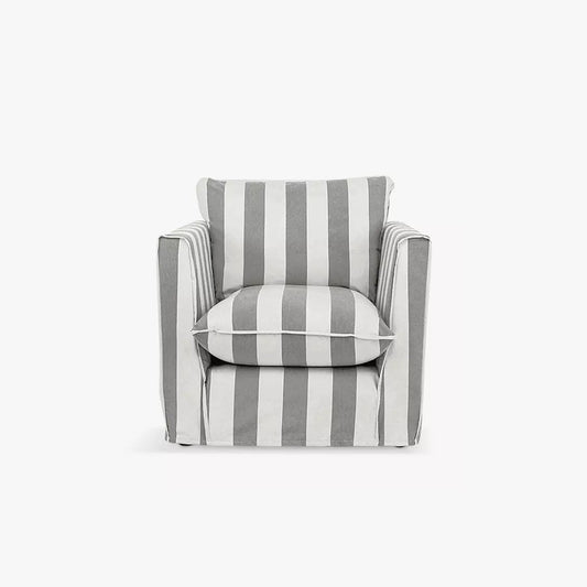 Cocobella Armchair in Garden Grey Stripe