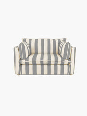 Cocobella Loveseat in Garden Grey Stripe