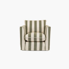 Cocobella Armchair in Spring Green Stripe