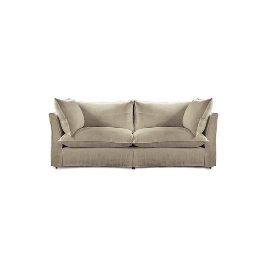 Coco 2.5 seater sofa with Knife Edge cushion in Sisal Linen - Made to Order