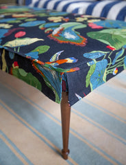 Coco Small Coffee Table in GPJ Nympheus - Linen/Teal/Green - Made to Order