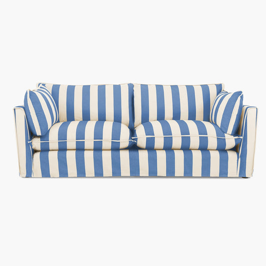 Cocobella 3 Seater Sofa in Cornish Blue Stripe