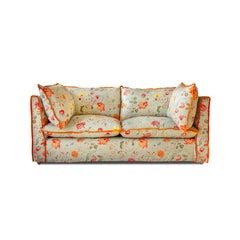 Coco 2.5 seater sofa with Contrast Piped Knife Edge cushion in Andrew Martin Wildwood Duck Egg - Made to Order