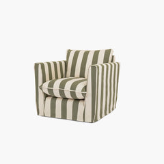 Cocobella Armchair in Spring Green Stripe