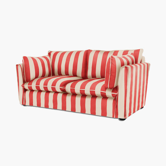 Cocobella 2.5 Seater Sofa in Petunia Red Stripe