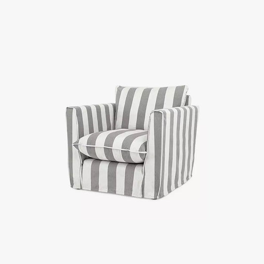 Cocobella Armchair in Garden Grey Stripe