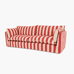 Cocobella 3.5 Seater Sofa in Petunia Red Stripe