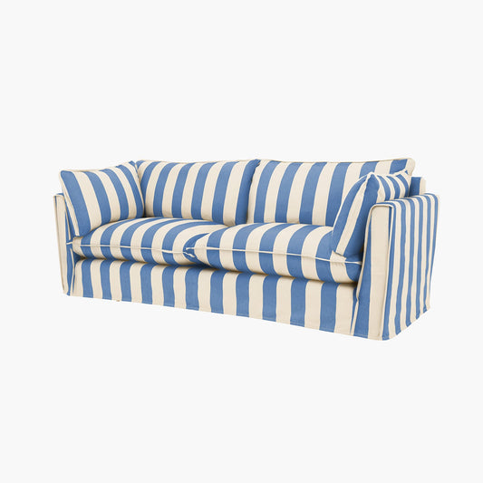 Cocobella 3 Seater Sofa in Cornish Blue Stripe