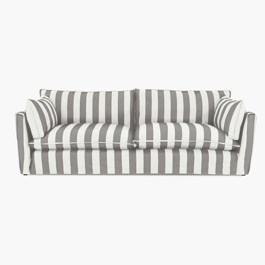 Cocobella 3.5 Seater Sofa in Garden Grey Stripe