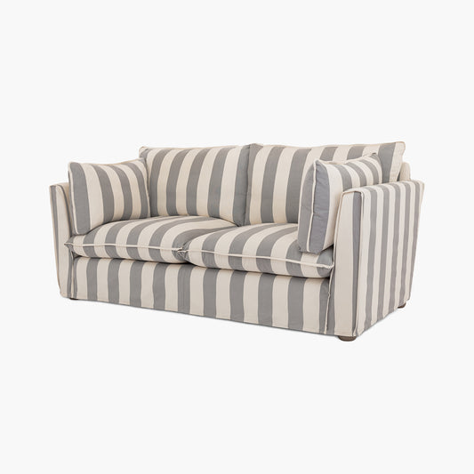 Cocobella 2.5 Seater Sofa in Garden Grey Stripe