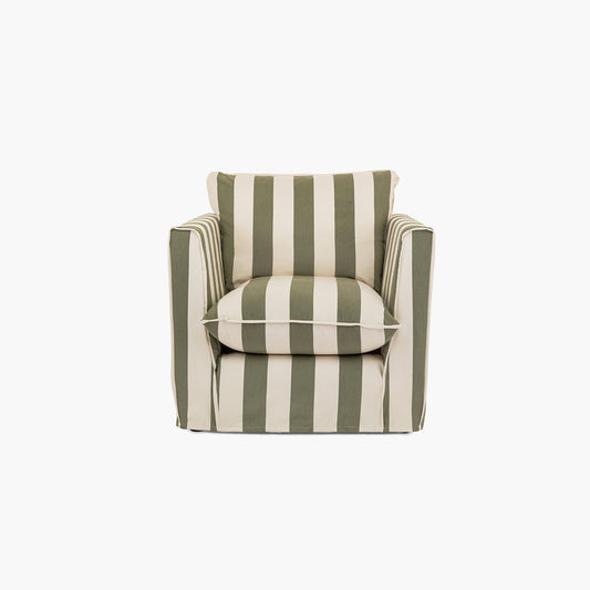 Cocobella Armchair in Spring Green Stripe