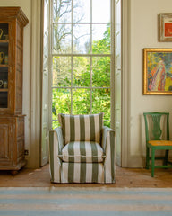 Cocobella Armchair in Spring Green Stripe