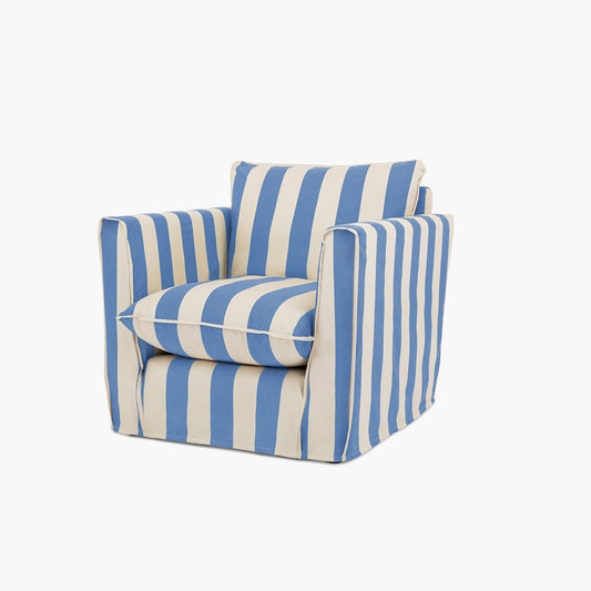 Cocobella Armchair in Cornish Blue Stripe