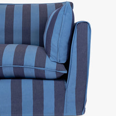 Cocobella 3.5 Seater Sofa in Coastal Blue Stripe