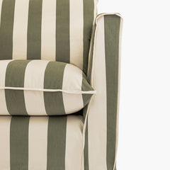 Cocobella 3.5 Seater Sofa in Spring Green Stripe