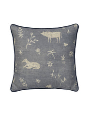 Avebury Denim Throw Pillow 55x55CM