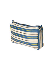 Cosmetic bag - Blue/Creme