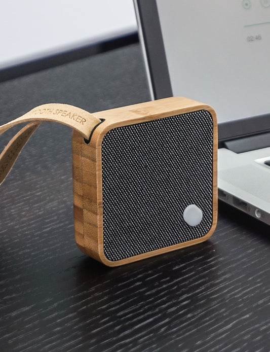 MI SQUARE Pocket Bluetooth Speaker - Bamboo Wood