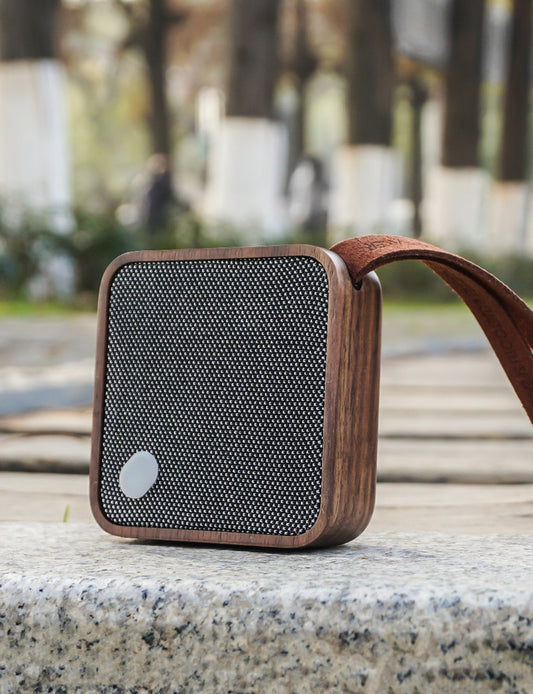 MI SQUARE Pocket Bluetooth Speaker - Walnut Wood