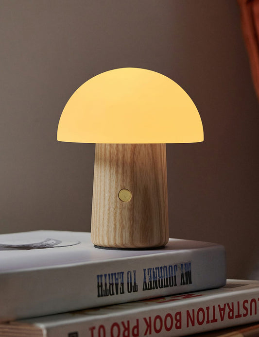 Mini Alice Mushroom Lamp - White Ash Wood