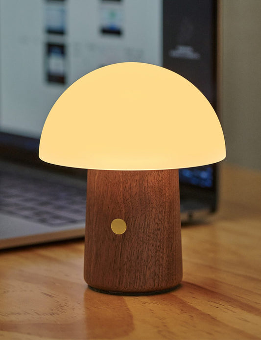 Minil Alice Mushroom Lamp - Walnut Wood