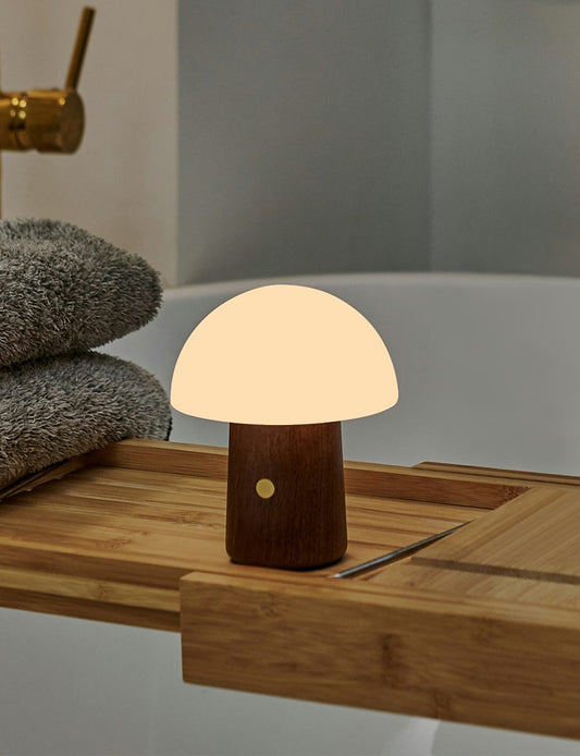 Minil Alice Mushroom Lamp - Walnut Wood