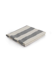 Cocobella Footstool Cover in Garden Grey Stripe