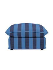 Cocobella Footstool in Coastal Blue Stripe