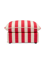 Cocobella Footstool in Petunia Red Stripe