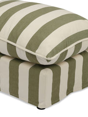 Cocobella Footstool in Spring Green Stripe