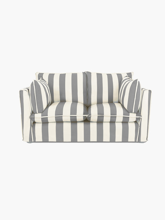 Cocobella 2 Seater Sofa in Garden Grey Stripe