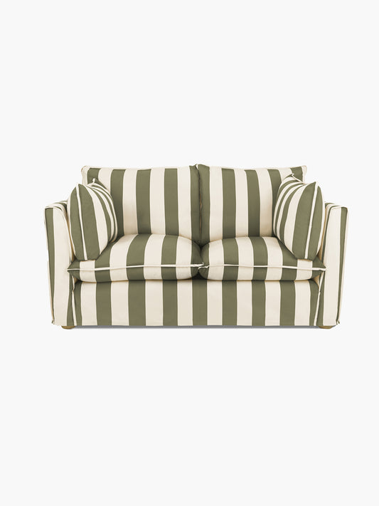 Cocobella 2 Seater Sofa in Spring Green Stripe