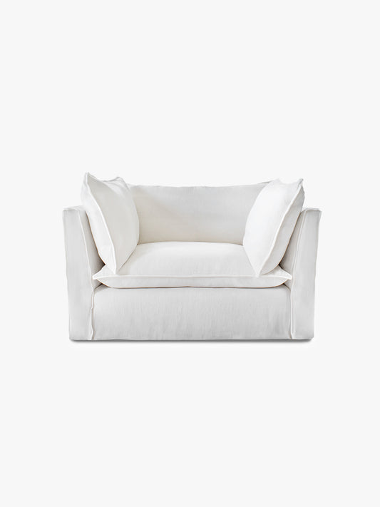 Cocobella Loveseat in Beatrice Off White