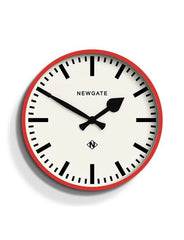 Number Three Railway Wall Clock - Red