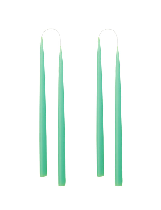 Hand Dipped Taper Candles 35cm - 4 per gift box - Mint Green