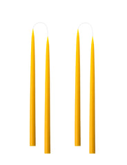 Hand Dipped Taper Candles 35cm - 4 per gift box - Yellow