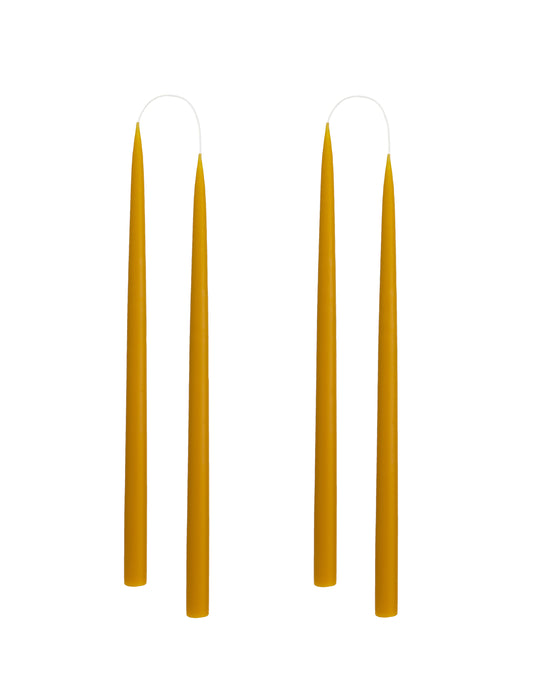 Hand Dipped Taper Candles 35cm - 4 per gift box - Honey