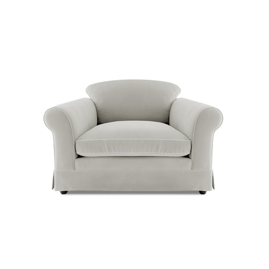 Salthrop Small Sofa with Big Back Cushions in Cotton Linen Cool Coconut - Made To Order