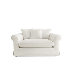 Salthrop Small Sofa in Cotton Linen Cool Coconut - Made To Order