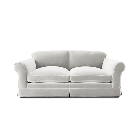 Salthrop Large Sofa with Big Back Cushions in Cotton Linen Cool Coconut - Made To Order