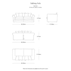 Salthrop Large Sofa with Self Piped Knife Edge cushion in Stripe Berrington by Colefax and Fowler - Available Now