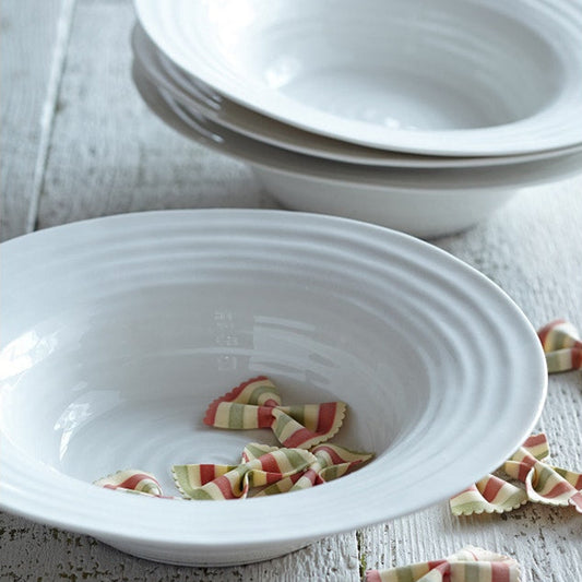 White Porcelain Bistro Bowl - Set of Two