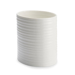 White Porcelain Large Oval Utensil Jar